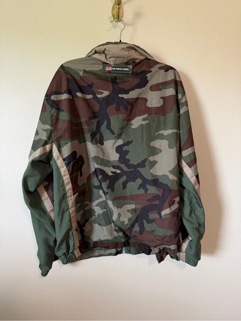 vintage Polo Ralph Lauren camo windbreaker zip up jacket size Large